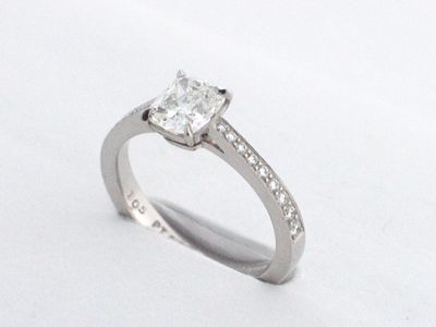 Platinum Daniel K 1 05 CTW Diamond Engagement Ring GIA