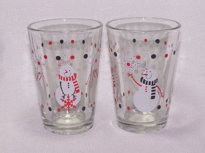 christmas snowman wine goblets glasses libbey glass