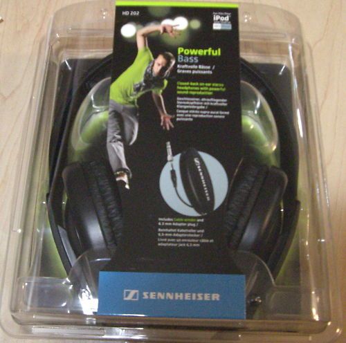 New Sennheiser HD 202 II Professional Headphones Black