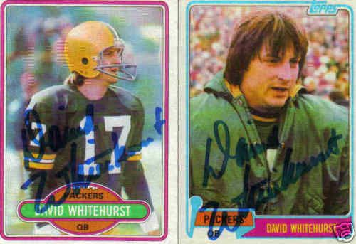 Autographed David Whitehurst 1980 Topps Card Packers