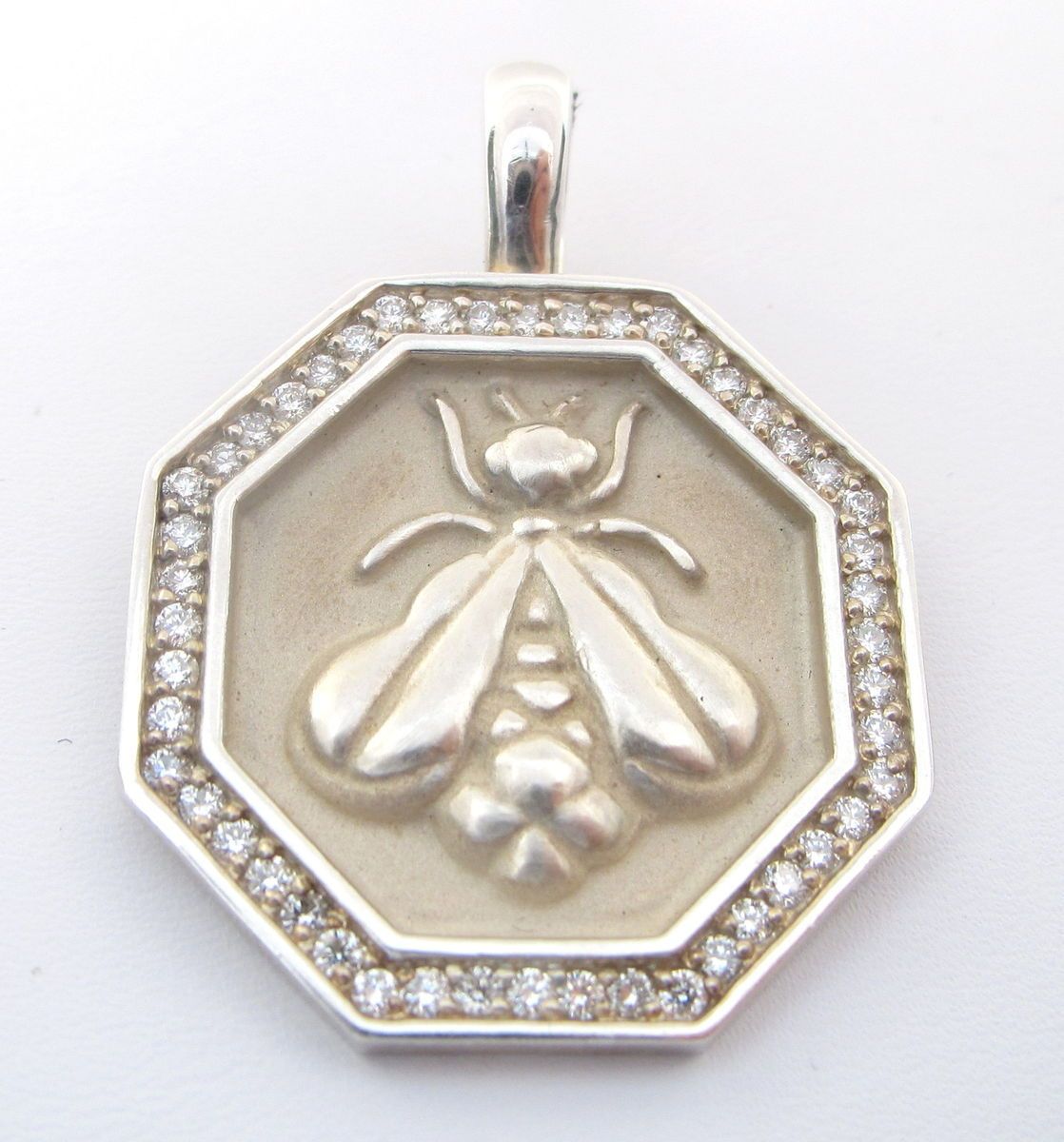 Slane and Slane Silver Diamond Bee Pendant Enhancer New $2090