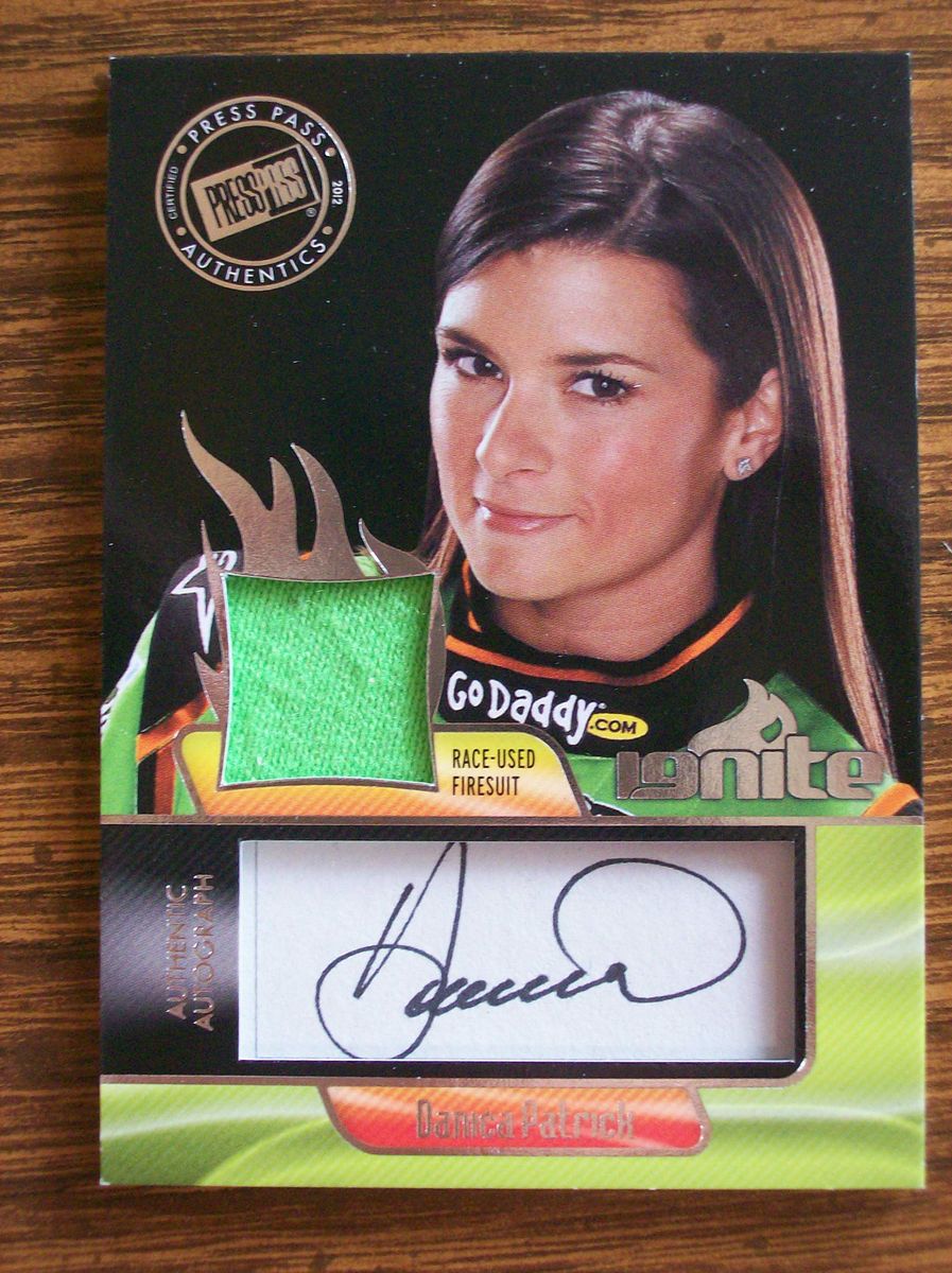 DANICA PATRICK 2012 IGNITE INK CARD R U FIRESUIT + *FIRST CUP SERIES