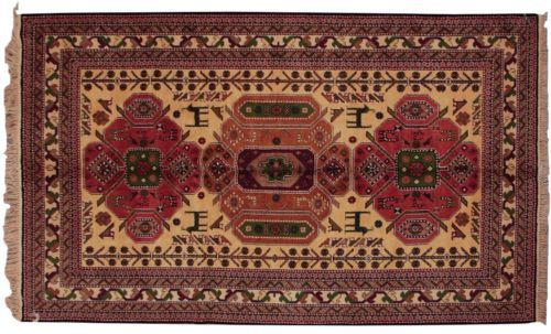 RRA 6x9 Vintage Rug Siberian KAZAK Rug Animals 27396