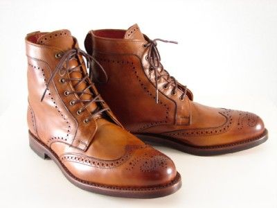 375 Allen Edmonds Sz 9 5 D Dalton Walnut Lace Up Wingtip Leather