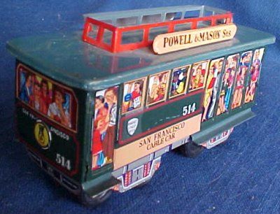  Friction San Francisco Toy Cable Car Trolley Toy Powell & Mason St