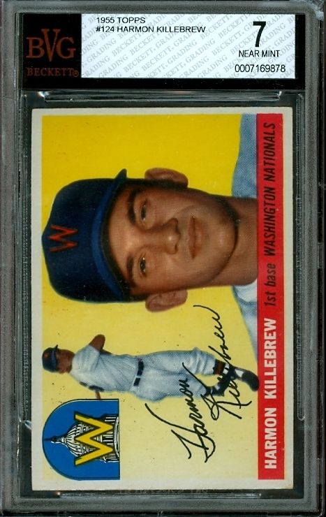 1955 Topps #124   Harmon Killebrew (RC)   BVG 7   Washington Senators