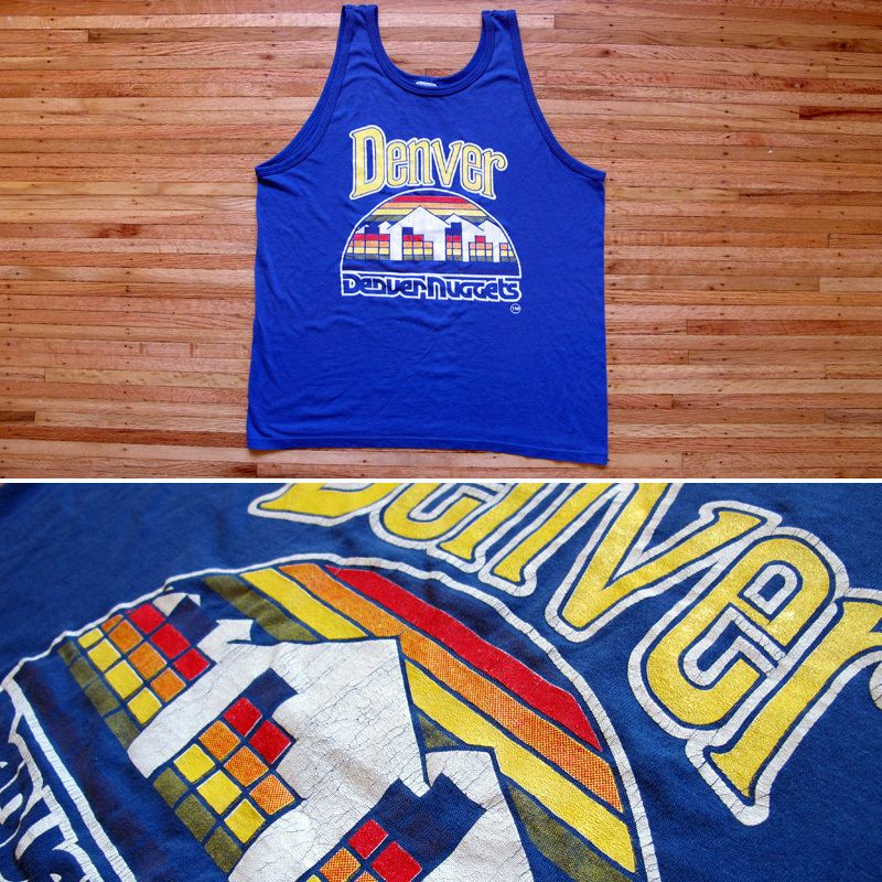 VTG Denver Nuggets Tank Top sz XL t shirt jacket satin starter