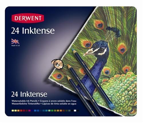 Derwent 24 Inktense Watersoluble Ink Pencils