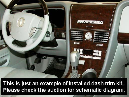 Lincoln Navigator 2005 2006 Wood Carbon Dashboard Dash Trim Kit