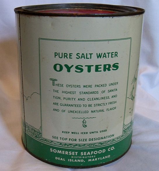  Gal Somersets Tangier Sound Oyster Tin Deal Island Maryland