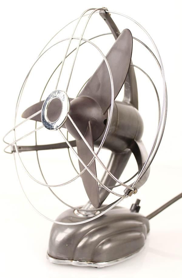 art deco machine age streamline design desktop fan germany ca 1950