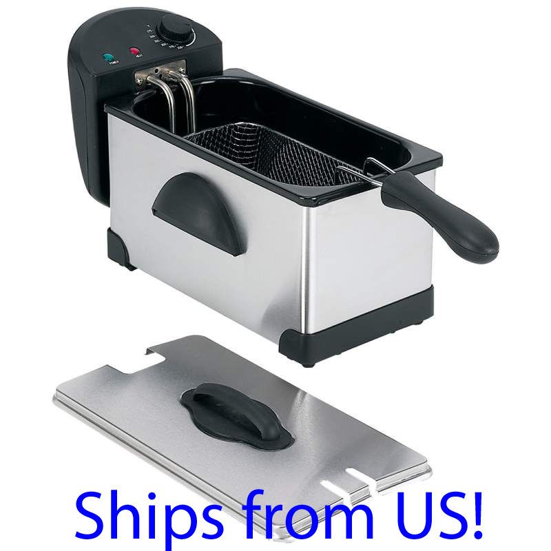  3qt 1500w Electric Deep Fat Fryer with fry basket temperature control