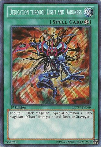 Dedication Through Light and Darkness Lcyw EN069 Secret RARE 1st