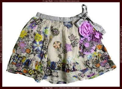 New Didi Floral Printed Kids Embellished Skirt 7 8