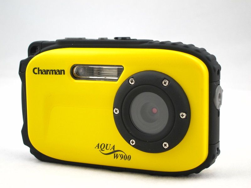 12MP underwater digital camera, 30ft waterproof, yellow, dustproof