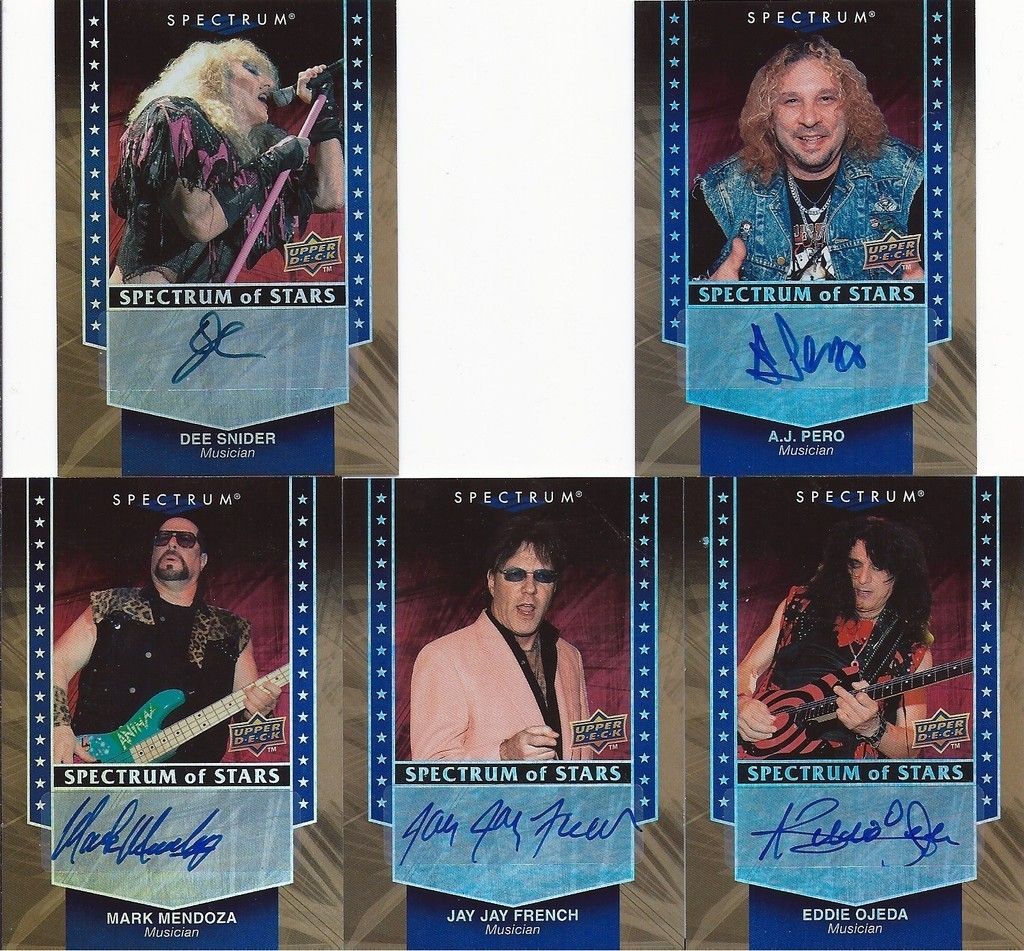  SISTER BAND UPPER DECK Spectrum Of STARS AUTO Autograph Set DEE SNIDER