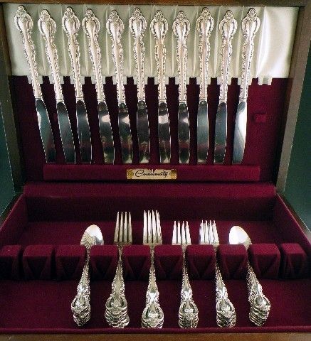 International Deep Silver COUNTESS Flatware Pattern Set 52 Pcs