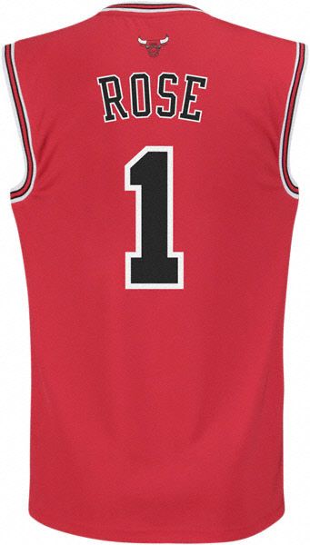 Derrick Rose Jersey adidas Revolution 30 Red Replica #1 Chicago Bulls