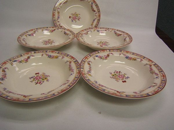 WS George China Derwood Set 5 Soup Bowls