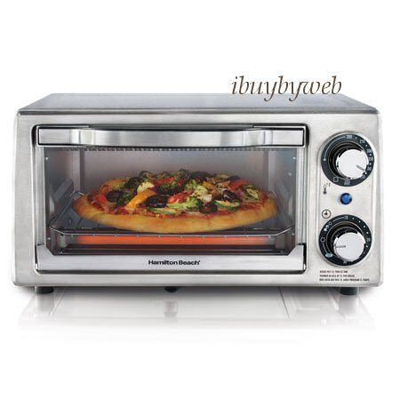 Hamilton Beach 31138 Stainless Steel 4 Slice Toaster Oven New