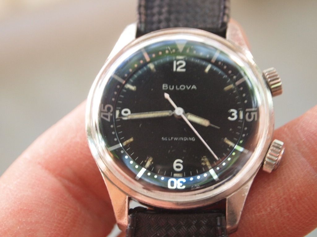 Vintage Super Compressor Bulova Diver 2 Crowns 1963