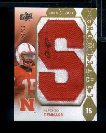 XT) 2012 Upper Deck ALFONZO DENNARD Auto Patch Jersey Letter 20/25