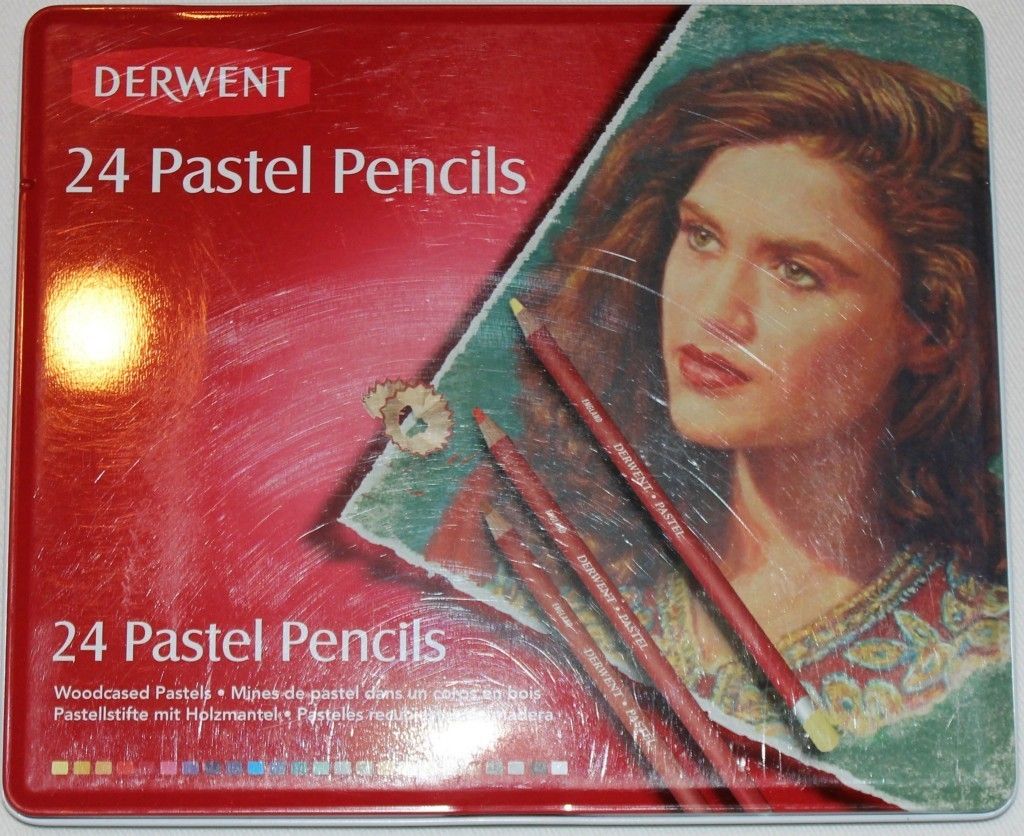 Derwent 24 Pastel Pencils Tin NEW