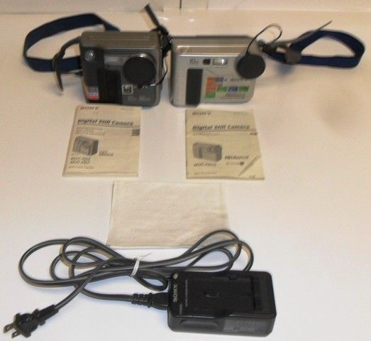 Sony Digital Mavica Still Camera MVC FD7 MVC FD75 Lot of 2 w Manuals