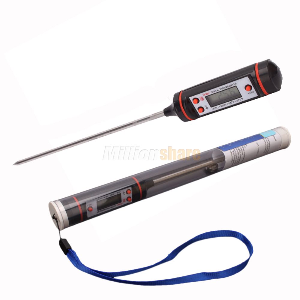 1pcs Digital Kitchen Probe Thermometer Food Cooking BBQ Meat Steak