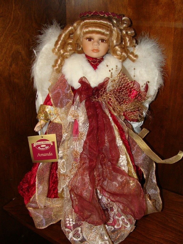 Collectible Memories Porcelain Doll Amanda Holiday Angel