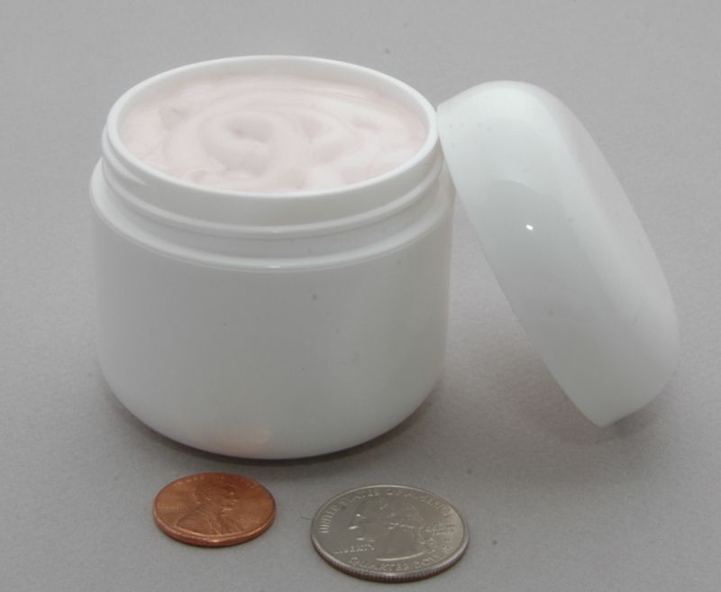 24 Plastic Cosmetic Double Wall Jar Containers 2oz 60ml