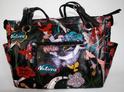 Sakroots Artist Circle 105800 Satchel Handbag Black Peace Bird