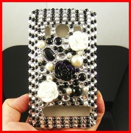 Diamond Crystal Rose 3D Bling HARD Full Cover CASE for HTC EVO 4G