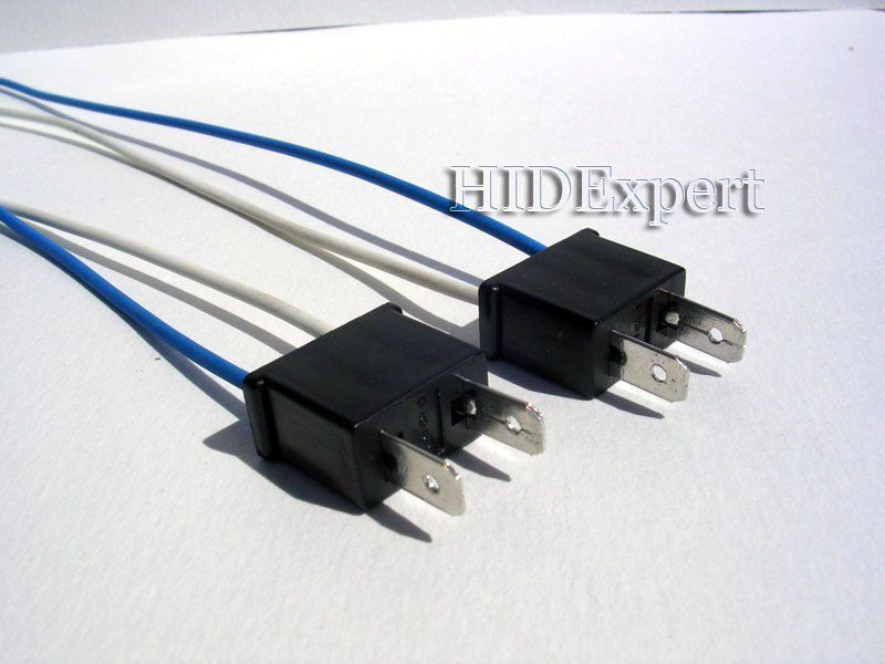 H7 Male Connectors Plugs Pigtail Bulb Wires Harness HID