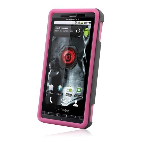 naztech vertex 3 layer cell phone cover pink and gray