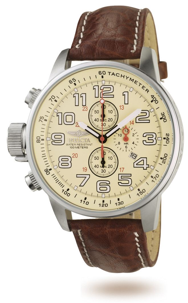 New 2772 Invicta Men Watch Brown Band Stainless Steel Case