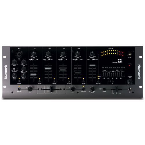  C2 4 Channel 19 DJ Mixer w 5 Band EQ 19 inch DJ Mixer New