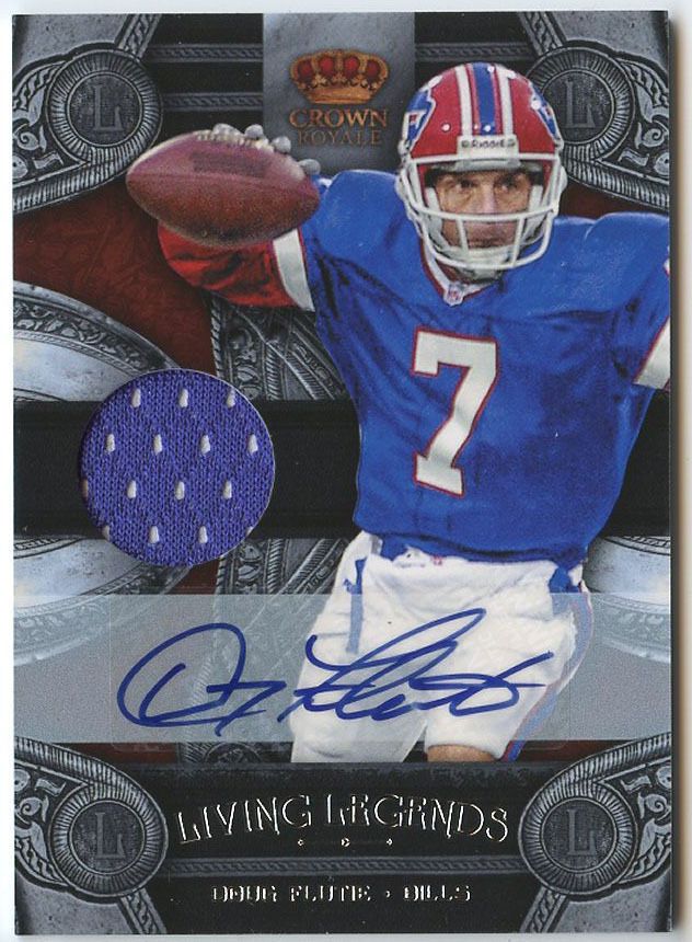 DOUG FLUTIE 2011 CROWN ROYALE BILLS JERSEY AUTO AUTOGRAPH /25