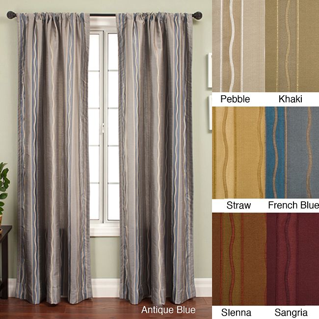 Duchess Stripe Rod Pocket 120 inch Panel Pair Sangria