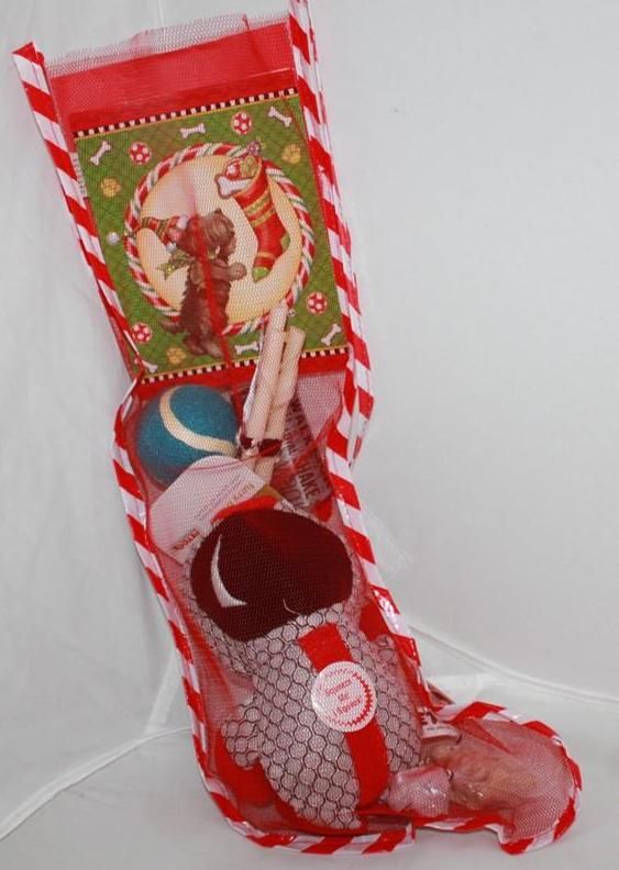 Dog Christmas Stockings Filled w Toys Treats Chews Balls More Pet Gift