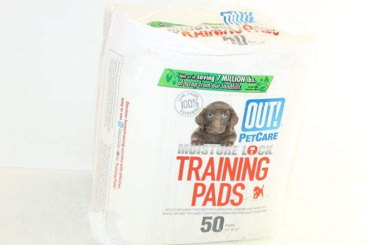 New Out Dog Training Pads with Moisture Lock 50 Count
