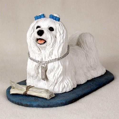 Maltese Dog Statue Figurine Home Decor Yard Garden Dog Products Dog