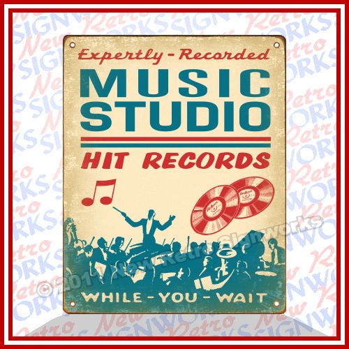 Music Studio Sign Recording 8 Digital Mixer Console Art