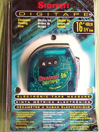 Starrett 16 Clear Digitape Digital Tape Measure New