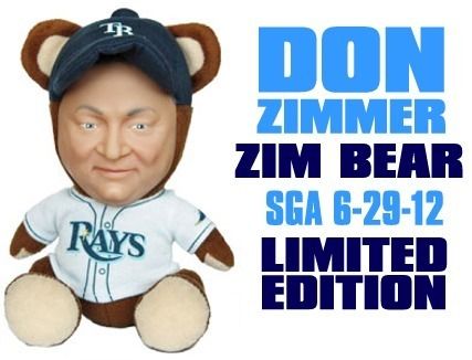 DON ZIMMER ZIM BEAR TAMPA BAY RAYS PRE SALE SGA 6 29 12 BRAND NEW