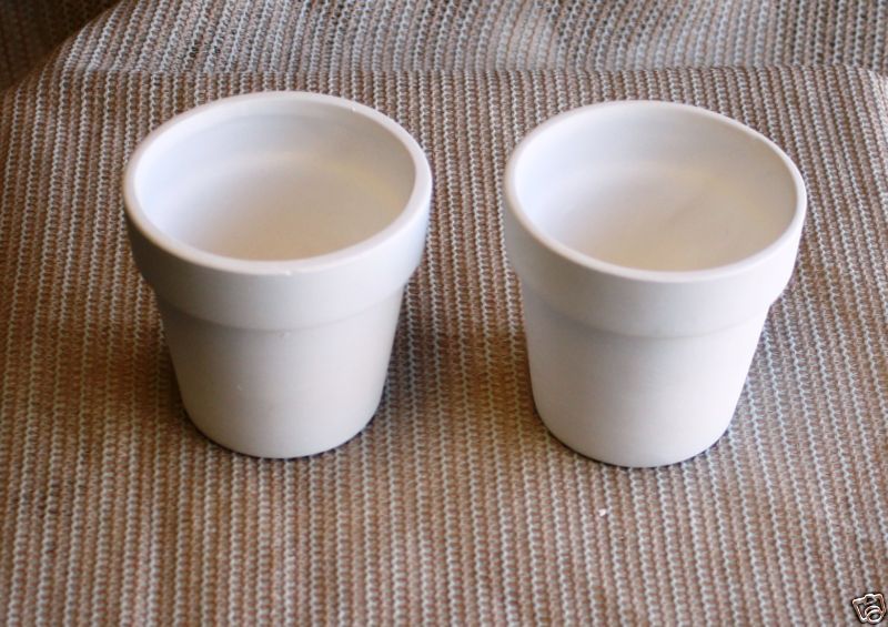  Bisque Planter Set Starter Pot Duncan Mold 1737 U Paint Ready To Paint