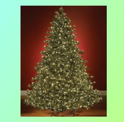 Indoor 7 5 ft Prelit Noble Fir Christmas Tree Medium Clear LED Lights