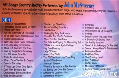 john mcsweeney 100 songs country medley 2 cd dvd new