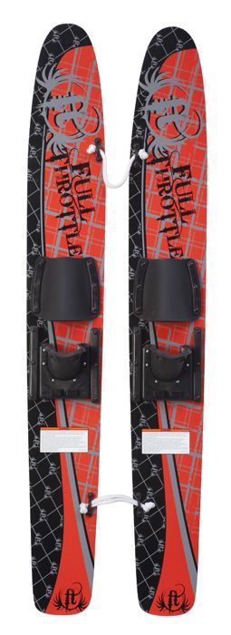 Full Throttle Beginner Trainer Water Skis 80 lbs 116 8 cm 46” L Red