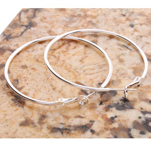 925 Silver Ear Stud Smooth Hoop Earrings 1 6 Inch